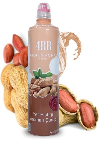4rr Yer Fıstığı Aromalı Kahve & Tatlı Içecek Şurubu 750 ML