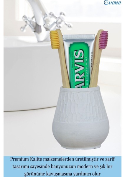 Diş Fırçalığı Tezgah Üstü Diş Fırçası Standı Vazo Model