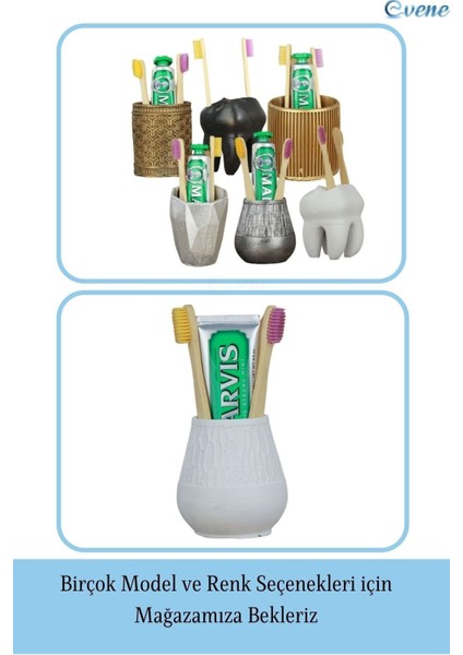 Diş Fırçalığı Tezgah Üstü Diş Fırçası Standı Vazo Model