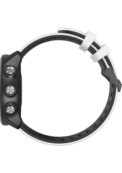 Samsung Galaxy Watch 46MM Için 22MM Çift Renkli Silikon Kayış, Ayarlanabilir Saat Kayışı Değiştirme - Beyaz/siyah (Yurt Dışından) indirimleri