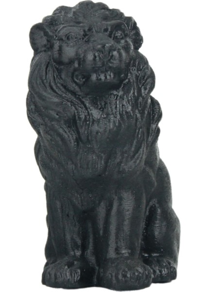 Dekoratif Biblo Oturan Aslan Heykel El Yapımı Hediyelik Süs Eşyası Model Aslan 2