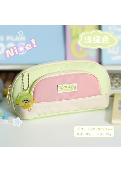 Yeni Renk Çatışması Kırtasiye Kutusu Asılı Süslemeler Büyük Kapaklı Evrensel Kalem Çantası Büyük Kapasiteli Yüksek Değerli Basit Kalem Çantası (Yurt Dışından)