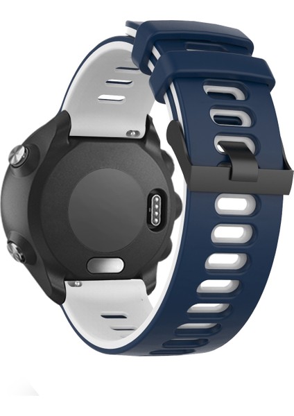 Samsung Galaxy Watch 46MM Için 22MM Çift Renkli Silikon Kayış, Ayarlanabilir Saat Kayışı Değiştirme - Gece Mavisi/beyaz (Yurt Dışından) modelleri