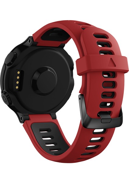 Garmin Forerunner 735XT 220, 230, 235, 620, 630 Için Silikon Saat Kayışı, Siyah Tokalı Çift Renkli Bilek Kayışı - Kırmızı/siyah (Yurt Dışından)