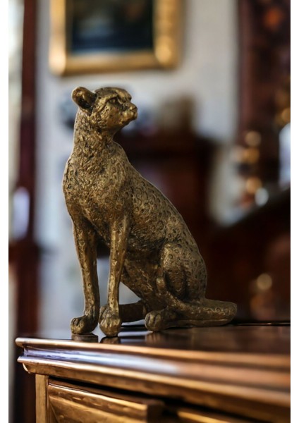 Biblo Dekoratif Heykel Leopar Biblosu Gümüş Eskitme Model 33 fırsatları