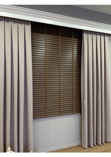 Kahverengi Ahşap Jaluzi Perde 50 mm Ofis Modern ve Tüm Mekanlar Için fiyatları