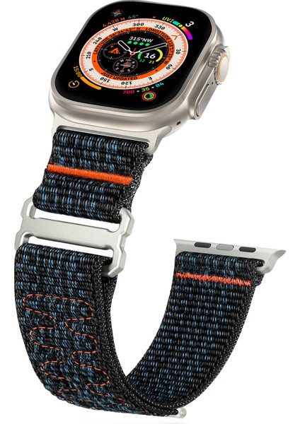 Apple Watch Series 10 42MM/9 8 7 41MM/SE (2023) Se (2022) Se 6 5 4 40MM/3 2 1 38MM Magic Tape Kayış Ayarlanabilir Naylon Saat Kayışı - Yeşil + Mavi (Yurt Dışından) fırsatları