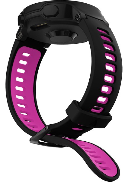 Garmin Forerunner 735XT 220, 230, 235, 620, 630 Için Silikon Saat Kayışı, Siyah Tokalı Çift Renkli Bilek Kayışı - Siyah/gül (Yurt Dışından) fiyatları