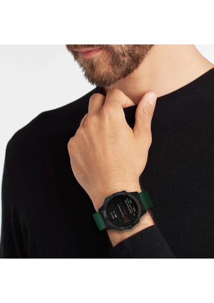 Garmin Fenix 7 Pro/7/6/5 Deri Bileklik Ayarlanabilir Saat Kayışı Metal Pim Tokalı - Yeşil (Yurt Dışından) modelleri
