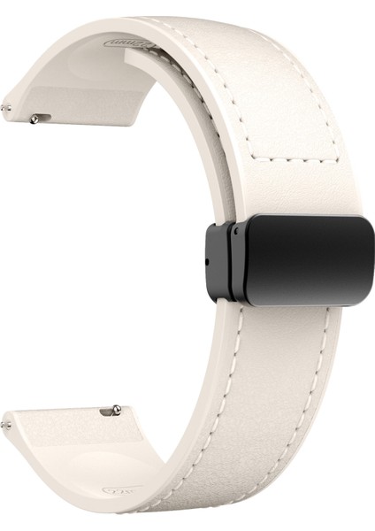 Huawei Watch Gt 3 42MM/GT 3 Pro 43MM Saat Kayışı 20MM Deri Kaplı Silikon Kayış ve Manyetik Toka - Starlight (Yurt Dışından) fiyatları