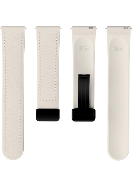 Huawei Watch Gt 3 42MM/GT 3 Pro 43MM Saat Kayışı 20MM Deri Kaplı Silikon Kayış ve Manyetik Toka - Starlight (Yurt Dışından) fırsatları