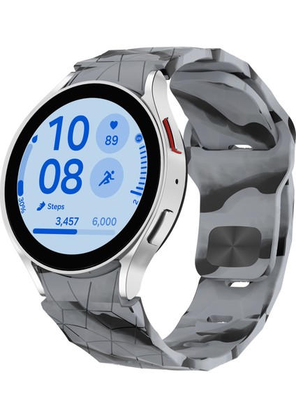 Samsung Galaxy Watch Fe 40MM/WATCH6/WATCH6 Classic/watch 5/watch 5 Pro Silikon Saat Kayışı Futbol Desenli - Siyah Gri Kamuflaj (Yurt Dışından) indirimleri