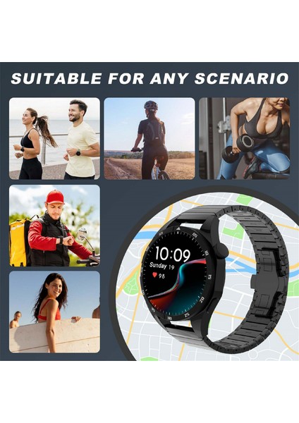 Huawei Watch Gt 4 Pro/gt 3 46MM/SAMSUNG Galaxy Watch3 45MM/GARMIN Vivoactive 4 Tokalı 1 Boncuklu Alaşımlı Saat Kayışı - Altın (Yurt Dışından) modelleri