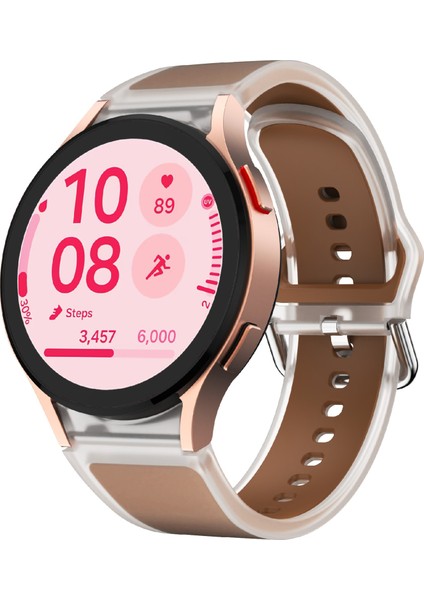 Samsung Galaxy Watch Fe/7/6/5/4 Şeffaf Tasarım Saat Kayışı Ayarlanabilir Silikon Kayış - Şeffaf Koyu Kahverengi (Yurt Dışından) fiyatları