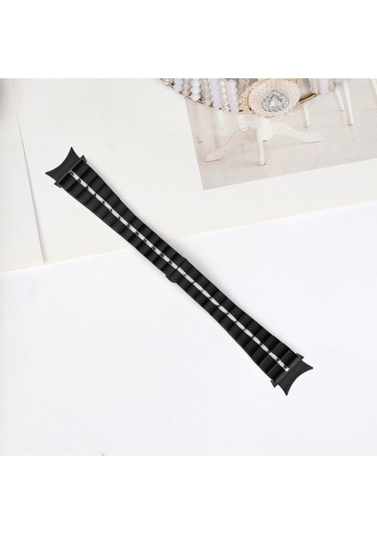 Samsung Galaxy Watch Fe 40MM/WATCH4/WATCH4 Classic/watch4 Active/watch 5/watch 5 Pro Paslanmaz Çelik Kayış Bileklik - Siyah + Gümüş (Yurt Dışından) modelleri