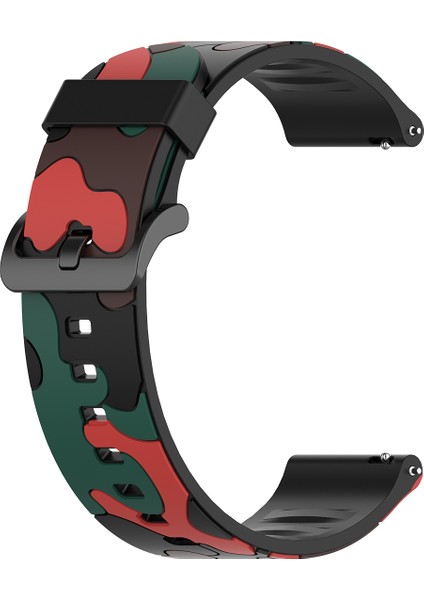 Polar Grit X/vantage M-Kamuflaj Kırmızı Için 22 mm Kamuflaj Epoksi Akıllı Saat Kayışı Yedeği (Yurt Dışından)