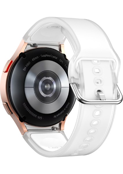 Samsung Galaxy Watch Fe/7/6/5/4 Şeffaf Tasarım Saat Bandı Ayarlanabilir Silikon Kayış - Şeffaf Beyaz (Yurt Dışından)
