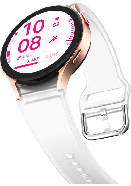 Samsung Galaxy Watch Fe/7/6/5/4 Şeffaf Tasarım Saat Bandı Ayarlanabilir Silikon Kayış - Şeffaf Beyaz (Yurt Dışından) fırsatları