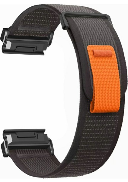 Garmin Fenix 7/6/5 Yedek Naylon Ayarlanabilir Döngülü Bağlantı Kayışı - Siyah + Siyah (Yurt Dışından)