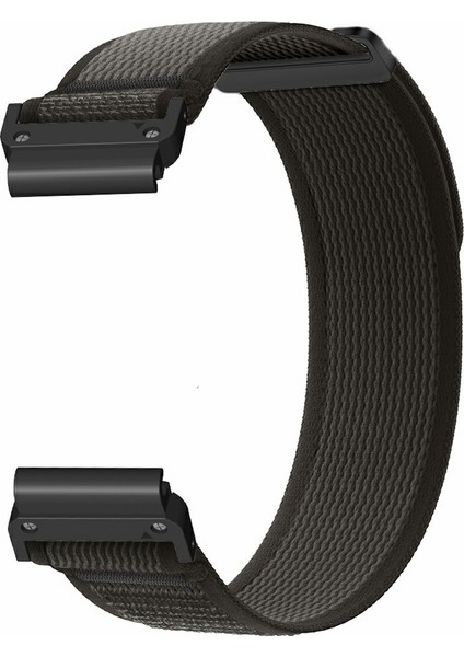 Garmin Fenix 7/6/5 Yedek Naylon Ayarlanabilir Döngülü Bağlantı Kayışı - Siyah + Siyah (Yurt Dışından) modelleri