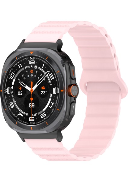 Samsung Galaxy Watch Ultra 47MM Manyetik Silikon Saat Kayışı Yedek Kayışı - Pembe (Yurt Dışından) modelleri