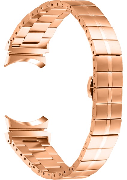 Samsung Galaxy Watch Fe 40MM/WATCH4/WATCH4 Classic/watch4 Active/watch 5/watch 5 Pro Paslanmaz Çelik Kayış Bileklik - Gül Altın (Yurt Dışından)