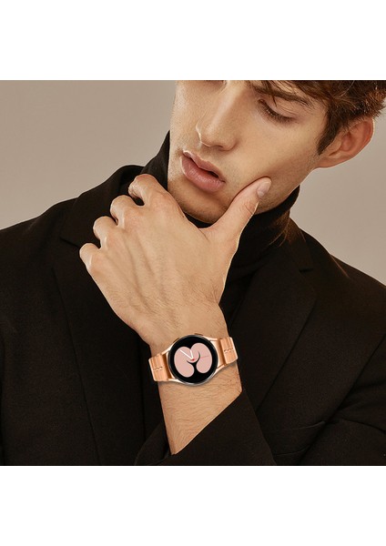 Samsung Galaxy Watch Fe 40MM/WATCH4/WATCH4 Classic/watch4 Active/watch 5/watch 5 Pro Paslanmaz Çelik Kayış Bileklik - Gül Altın (Yurt Dışından) modelleri