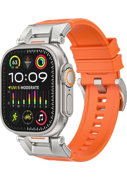 Apple Watch 10 46MM/ULTRA 2/ultra 49MM/9 8 7 45MM/SE (2023) Se (2022) Se 6 5 4 44MM/3 2 1 42MM Lastik Bant-Turuncu (Yurt Dışından) fırsatları