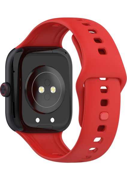 Vivo Watch Gt Saat Bandı Yumuşak Silikon Bilek Kayışı Ayarlanabilir Tokalı-Kırmızı (Yurt Dışından)