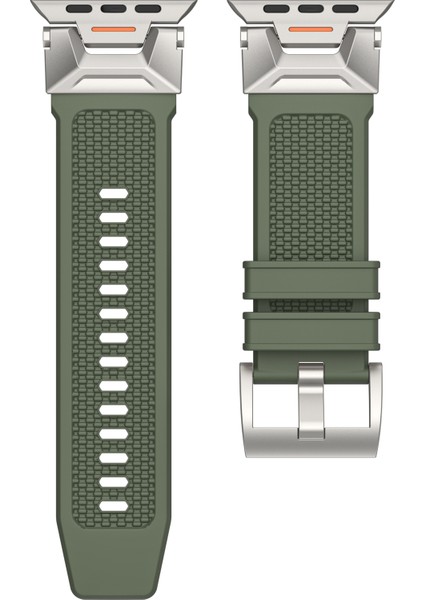 Apple Watch 10 46MM/ULTRA 2/ultra 49MM/9 8 7 45MM/SE (2023) Se (2022) Se 6 5 4 44MM/3 2 1 42MM Lastik Bant - Ordu Yeşili (Yurt Dışından) fiyatları