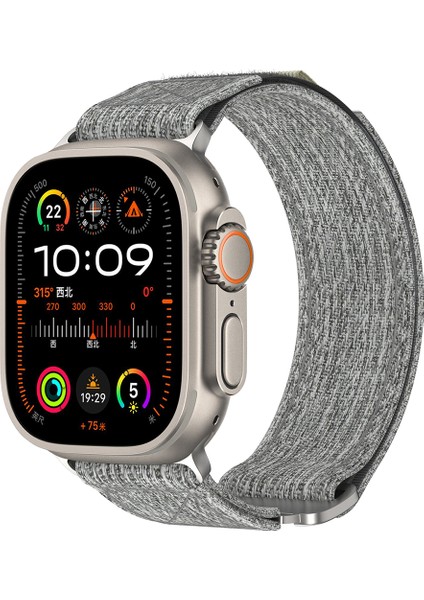 Kalebol Apple Watch Series 10 42MM/9 8 7 41MM/SE (2023) Se (2022) Se 6 5 4 40MM/3 2 1 38MM Naylon Saat Kayışı Ayarlanabilir Kayış - Açık Gri (Yurt Dışından) fiyatları