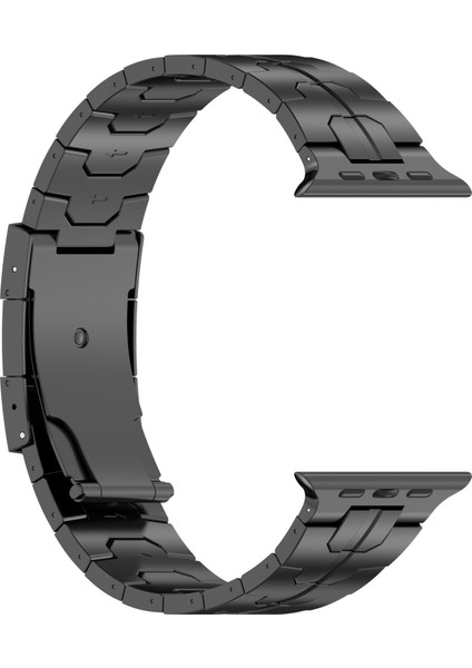 Apple Watch Series 10 42MM/9 8 7 41MM/SE (2023) Se (2022) Se 6 5 4 40MM/3 2 1 38MM Saat Kayışı Titanyum Alaşımlı Bilezik-Siyah (Yurt Dışından) fırsatları