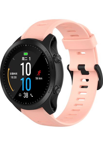 Garmin Forerunner 945/935 Yedek Bileklik Çelik Tokalı Dokulu Silikon Saat Kayışı - Açık Pembe (Yurt Dışından) indirimleri