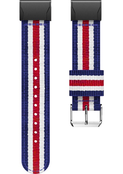 Garmin Fenix 5x Için Naylon Saat Bilek Kayışı Değişimi - Mavi/beyaz/kırmızı/beyaz/mavi (Yurt Dışından) fiyatları
