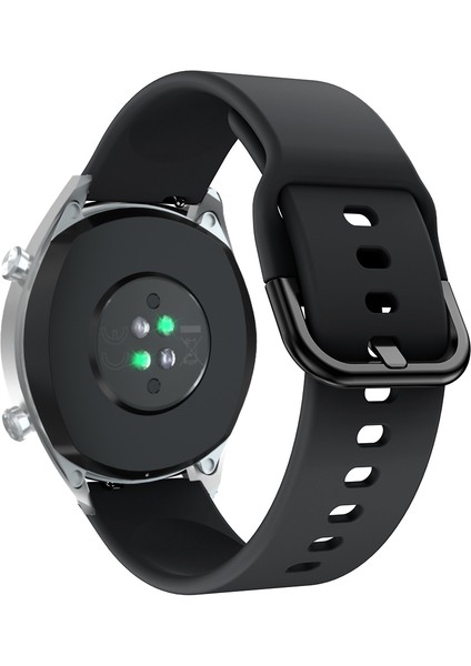 Huawei Watch Gt/watch Gt2/watch Active/watch Buds Için 22 mm Yumuşak Silikon Akıllı Saat Bandı Ayarlanabilir Bilek Kayışı - Siyah (Yurt Dışından) fırsatları