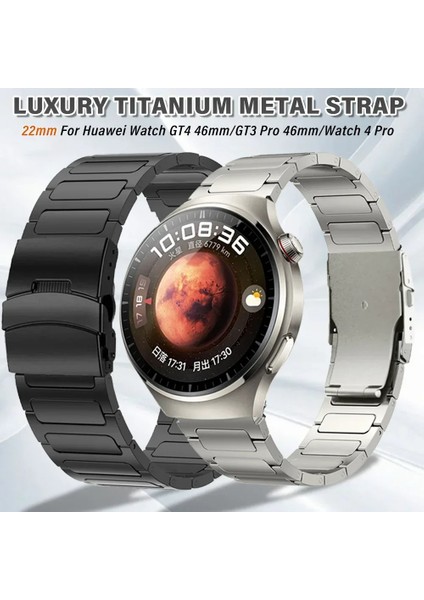 Huawei Watch Gt 2/3/4 46 Mm/xiaomi Mi Watch/samsung Titanyum Alaşımlı Saat Kayışı 22 mm - Titanyum (Yurt Dışından) fiyatları