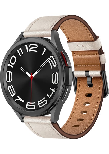 22 mm Evrensel Akıllı Saat Yedek Kayış Üst Katmanlı Dana Derisi Ayarlanabilir Bilek Bandı - Starlight (Yurt Dışından) fiyatları