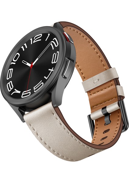 22 mm Evrensel Akıllı Saat Yedek Kayış Üst Katmanlı Dana Derisi Ayarlanabilir Bilek Bandı - Starlight (Yurt Dışından) fırsatları