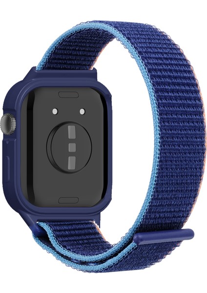 Huawei Watch Fit 3 Dokuma Naylon Saat Kayışı ve Tpu Saat Kılıfı - Koyu Lacivert Için Entegre Saat Kayışı (Yurt Dışından)
