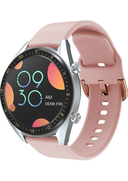 Huawei Watch Gt/watch Gt2/watch Active/watch Buds Için 22 mm Yumuşak Silikon Akıllı Saat Bandı Ayarlanabilir Bilek Kayışı - Pembe (Yurt Dışından) fırsatları