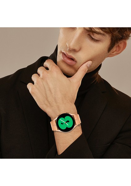 Huami Amazfit Pop Pro Paslanmaz Çelik Saat Kayışı Çizgi Tasarım Yedek Bileklik - Gül Altın (Yurt Dışından) indirimleri