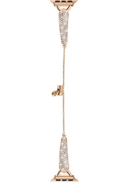 Kalebol Apple Watch Series 10 42MM/9 8 7 41MM/SE (2023) Se (2022) Se 6 5 4 40MM/3 2 1 38MM Saat Kayışı Çinko Alaşımlı Bilezik-Gül Altın (Yurt Dışından) indirimleri