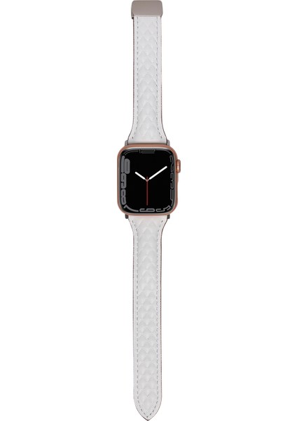 Kalebol Apple Watch Series 10 42MM/9 8 7 41MM/SE (2023) Se (2022) Se 6 5 4 40MM/3 2 1 38MM Hakiki Deri Saat Kayışı - Beyaz (Yurt Dışından) fiyatları