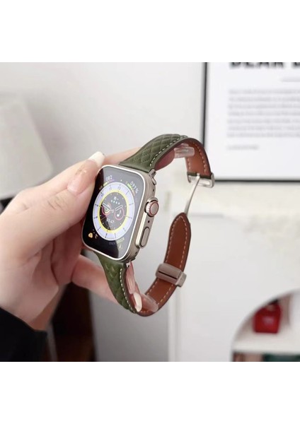Kalebol Apple Watch Series 10 42MM/9 8 7 41MM/SE (2023) Se (2022) Se 6 5 4 40MM/3 2 1 38MM Hakiki Deri Saat Kayışı - Beyaz (Yurt Dışından) fırsatları