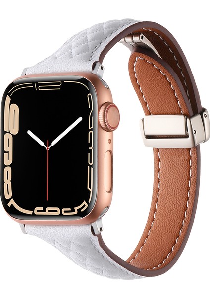 Kalebol Apple Watch Series 10 42MM/9 8 7 41MM/SE (2023) Se (2022) Se 6 5 4 40MM/3 2 1 38MM Hakiki Deri Saat Kayışı - Beyaz (Yurt Dışından) indirimleri