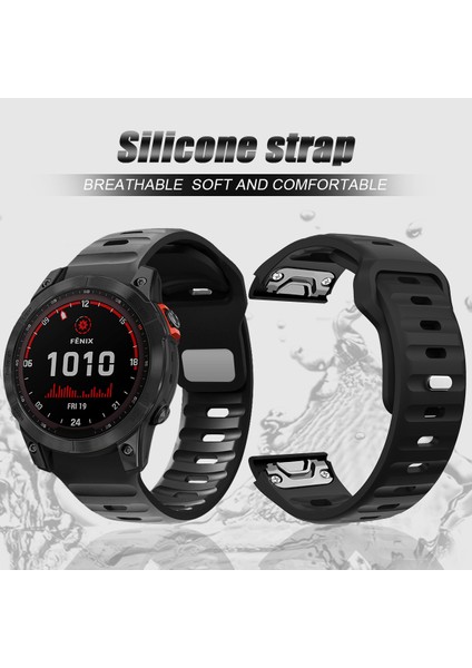 Garmin Fenix 7x Yumuşak Silikon Saat Kayışı Ayarlanabilir Bileklik Yedek Parçası - Turuncu (Yurt Dışından) fiyatları