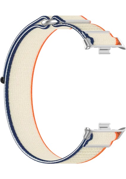 Vivo Watch Gt Örgülü Bileklik Naylon Spor Döngü Saat Kayışı - Turuncu + Bej (Yurt Dışından) fiyatları