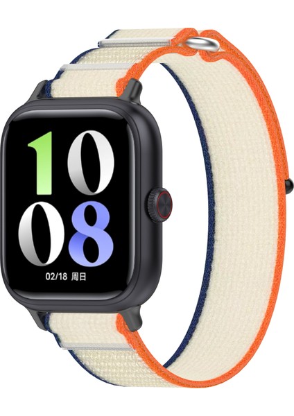 Vivo Watch Gt Örgülü Bileklik Naylon Spor Döngü Saat Kayışı - Turuncu + Bej (Yurt Dışından) modelleri