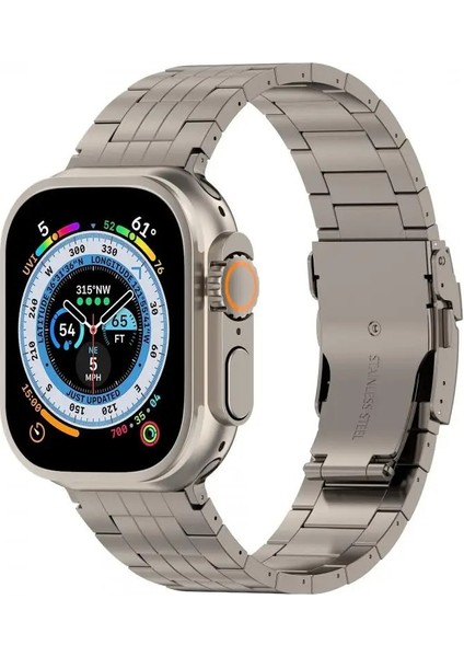 Apple Watch Series 10 42MM/9 8 7 41MM/SE (2023) Se (2022) Se 6 5 4 40MM/3 2 1 38MM Saat Kayışı 5 Boncuklu Titanyum Alaşımlı Bilezik-Titanyum (Yurt Dışından) fırsatları