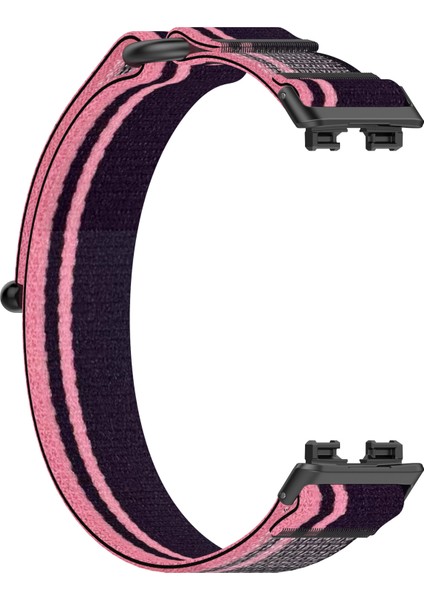 Huawei Band 10/band 10 Nfc/band 9/band 9 Nfc/band 8/band 8 Nfc Kayış Naylon Spor Döngü Saat Kayışları - Pembe + Mor (Yurt Dışından) fırsatları